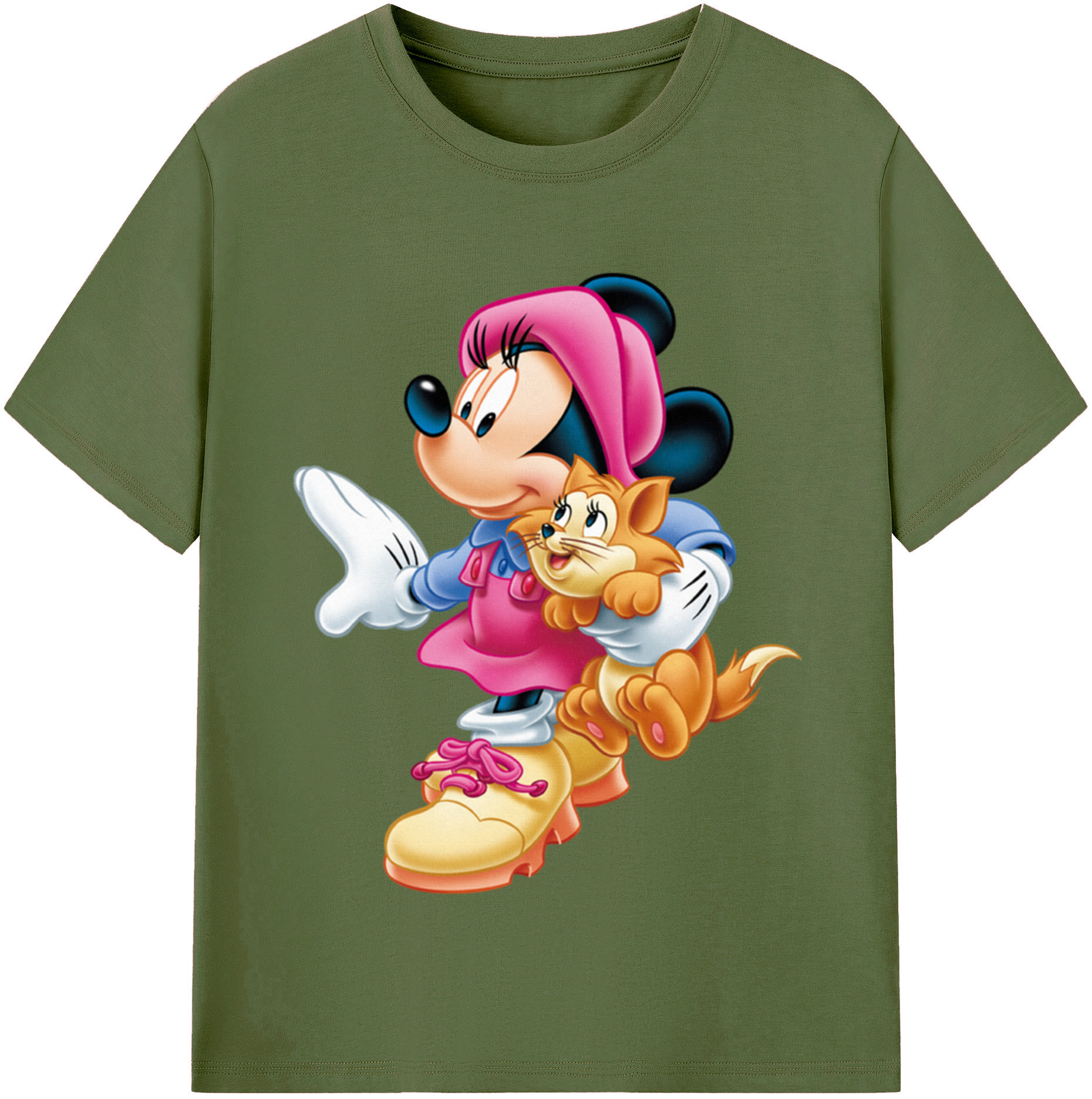 （画像用） ミッキーマウス Mickey Mouse 綿100％半袖Tシャツ（フロントプリント）